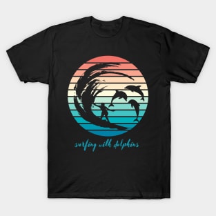 Surfing dolphins gift T-Shirt